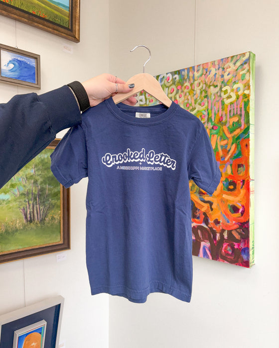 Kids Navy Logo Tee